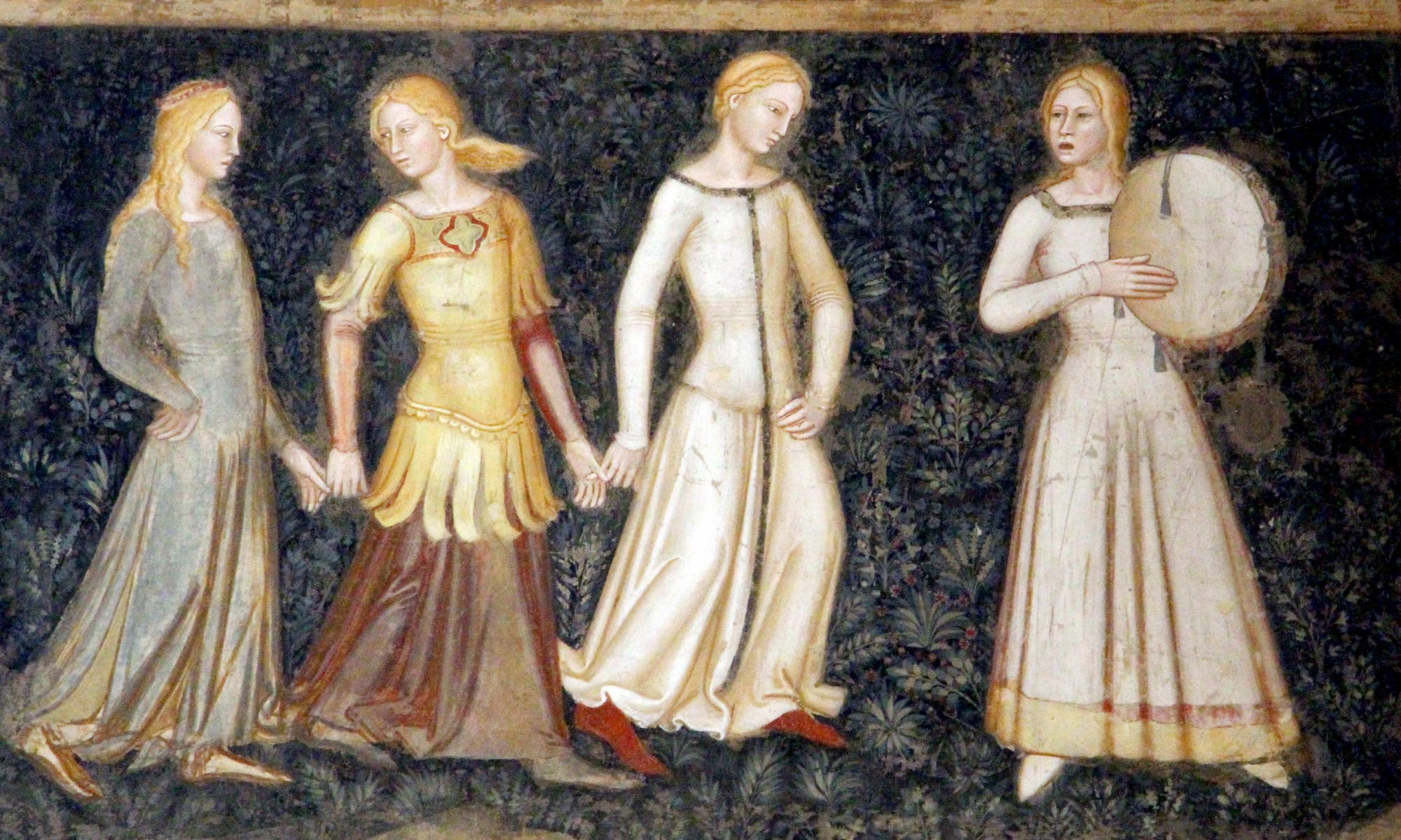 Srednjovjekovne dvorske dame sljedile su poziv – Detalj s freske di Bonaiuta