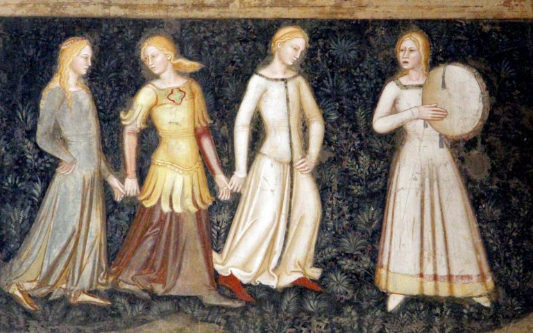 Srednjovjekovne dvorske dame sljedile su poziv – Detalj s freske di Bonaiuta
